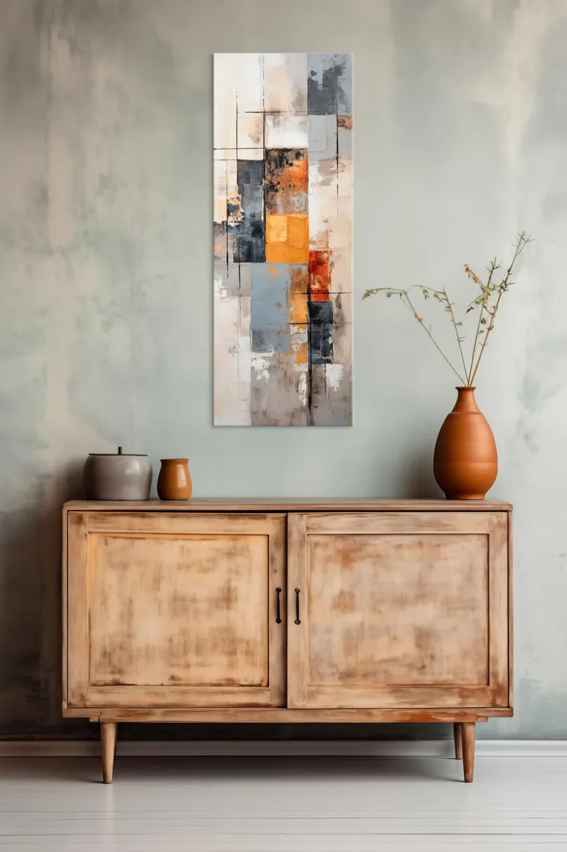 Wandbild 30 x 80 cm , Grey and White V<EUROART Hot