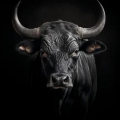 Wandbild 55 x 55 cm Black Bull I<EUROART Online