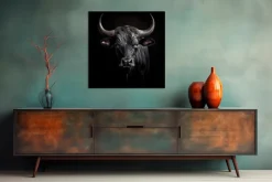 Wandbild 55 x 55 cm Black Bull I<EUROART Online