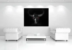 Bilder Ohne Rahmen|EUROART Wandbild 100 x 135 cm Black Taurus Schwarz