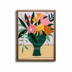 Bilder Mit Rahmen| Wandbild 32 x 42 cm Blumenvase Bunt