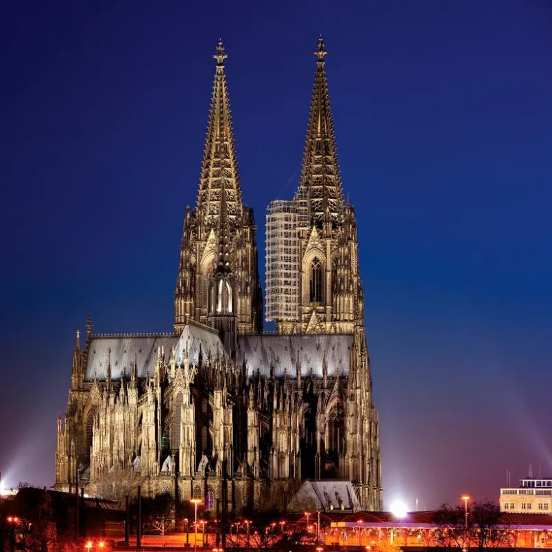 Bilder Nach Themen|EUROART Wandbild 30 x 30 cm Cologne cathedral III Blau