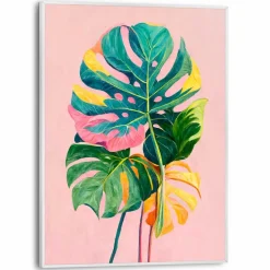 Bilder Mit Rahmen|Reinders Wandbild 30 x 40 cm Colourful Leafs Rosa