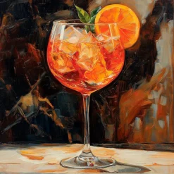EUROART Bilder Ohne Rahmen-Wandbild 30 x 30 cm Colourful Cocktails X Orange