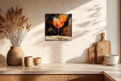 EUROART Bilder Ohne Rahmen-Wandbild 30 x 30 cm Colourful Cocktails X Orange
