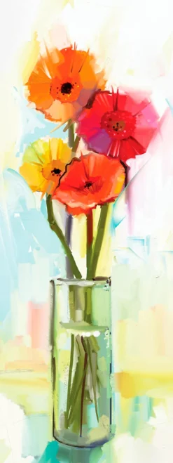 Bilder Nach Themen|EUROART Wandbild 30 x 80 cm Colourful flowers Bunt