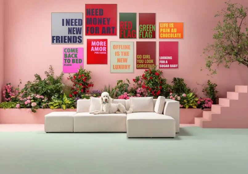 KARE DESIGN Bilder Ohne Rahmen|Bilder Nach Themen-Wandbild 40 x 50 cm Come Back To Bed 56300 Pink