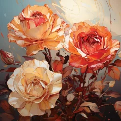 Bilder Ohne Rahmen|EUROART Wandbild 30 x 30 cm Dark Roses III Rot