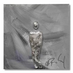 Bilder Ohne Rahmen-Wandbild 30 x 30 cm Einsamer Mann Grau