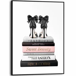 Bilder Mit Rahmen|Bilder Nach Themen|Reinders Wandbild 30 x 40 cm Fashion Books Rosa