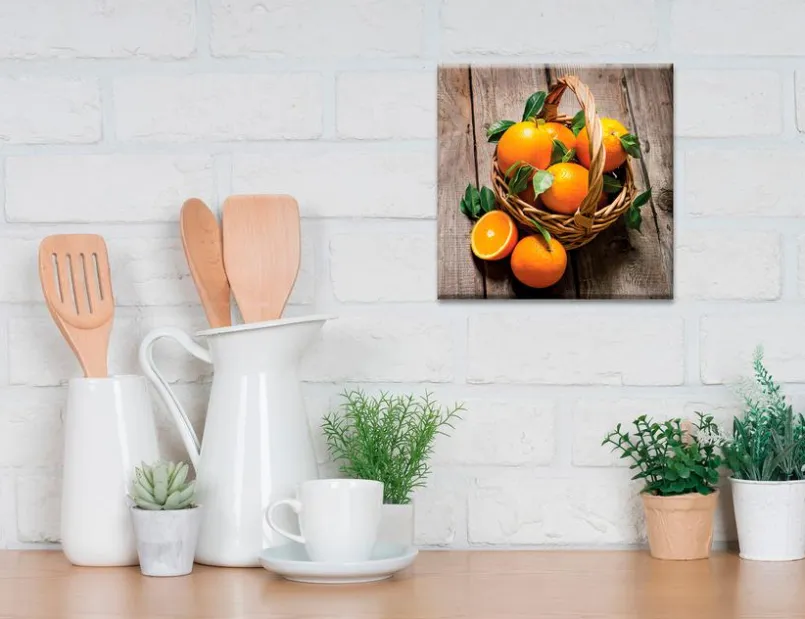 EUROART Bilder Ohne Rahmen-Wandbild 30 x 30 cm Fresh s IV Orange