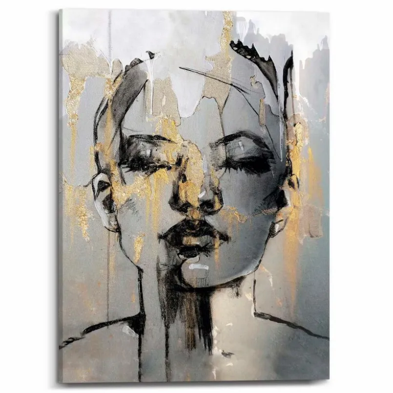 Bilder Ohne Rahmen|Reinders Wandbild 50 x 70 cm en Face Gold