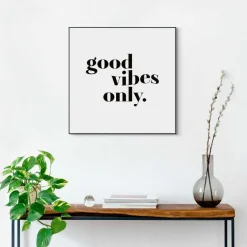Bilder Mit Rahmen|Bilder Nach Themen|Reinders Wandbild 50 x 50 cm Good Vibes Weiß