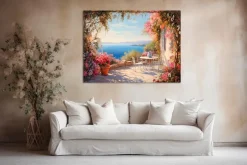 EUROART Bilder Ohne Rahmen-Wandbild 100 x 135 cm Greek Ambience VII Blau
