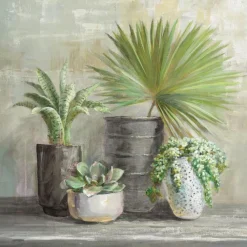 Bilder Ohne Rahmen|EUROART Wandbild 55 x 55 cm Indoor Garden Grün