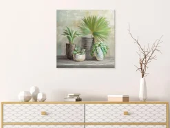 Bilder Ohne Rahmen|EUROART Wandbild 55 x 55 cm Indoor Garden Grün