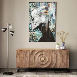 KARE DESIGN Bilder Ohne Rahmen|Bilder Nach Themen-Wandbild 100 x 150 cm Lady Flower Bunt