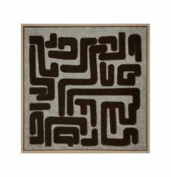 Bilder Mit Rahmen| Wandbild 42,1 x 42,1 cm Linien Braun