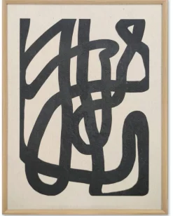 Bilder Mit Rahmen| Wandbild 31 x 41 cm Linien Schwarz