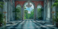 EUROART Bilder Ohne Rahmen-Wandbild 50 x 100 cm Lost Palace IV Grün