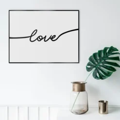 Bilder Mit Rahmen|Bilder Nach Themen|Reinders Wandbild 30 x 40 cm Love Weiß