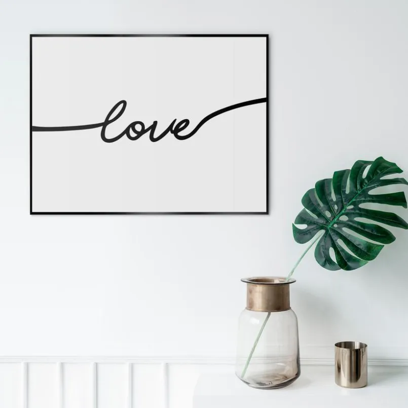 Bilder Mit Rahmen|Bilder Nach Themen|Reinders Wandbild 30 x 40 cm Love Weiß