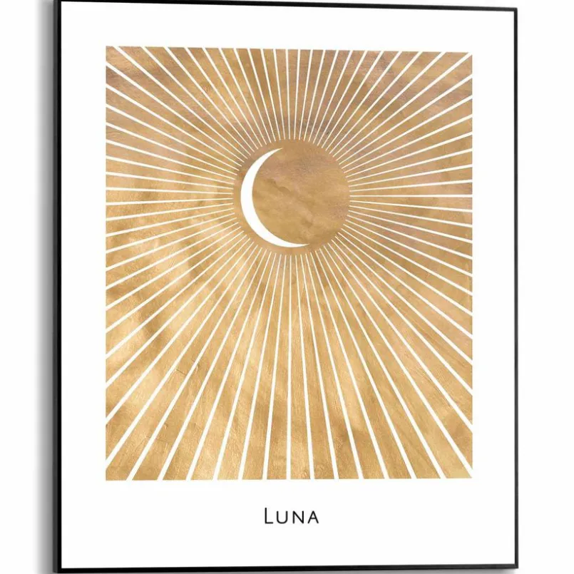 Bilder Mit Rahmen|Reinders Wandbild 40 x 50 cm Moon Gold