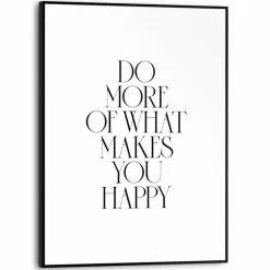 Bilder Mit Rahmen|Reinders Wandbild 30 x 40 cm More Happiness Schwarz