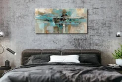 EUROART Bilder Ohne Rahmen-Wandbild 55 x 115 cm Morning VII Blau