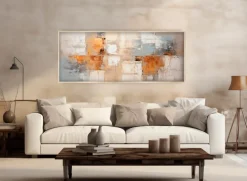 Bilder Mit Rahmen|EUROART Wandbild 50 x 120 cm Natural Harmony III Grau