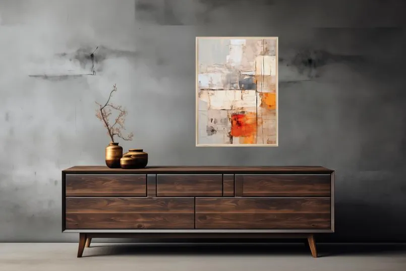 Bilder Mit Rahmen|EUROART Wandbild 60 x 80 cm Natural Harmony V Rot