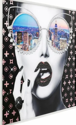 KARE DESIGN Bilder Mit Rahmen|Bilder Nach Themen-Wandbild 80 x 80 cm New York View 56414 Bunt