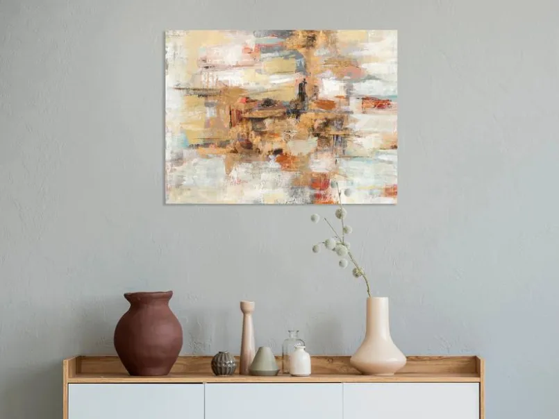 Bilder Ohne Rahmen|EUROART Wandbild 60 x 80 cm Old Bridge Reminiscence I Orange