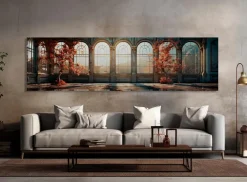 EUROART Bilder Ohne Rahmen-Wandbild 50 x 180 cm Orangerie III Kupfer