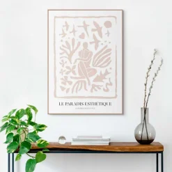 Bilder Mit Rahmen|Reinders Wandbild 50 x 70 cm Papiers Découpés Beige
