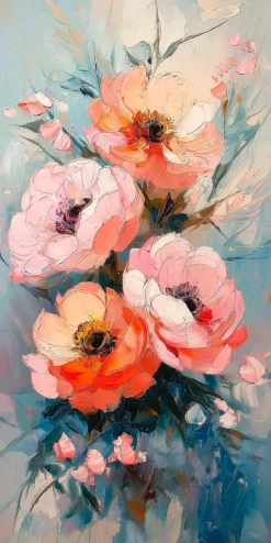 Bilder Ohne Rahmen|EUROART Wandbild 20 x 40 cm Pastel Roses II Rosa