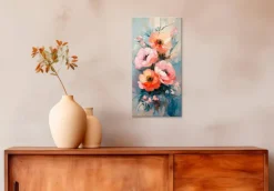 Bilder Ohne Rahmen|EUROART Wandbild 20 x 40 cm Pastel Roses II Rosa