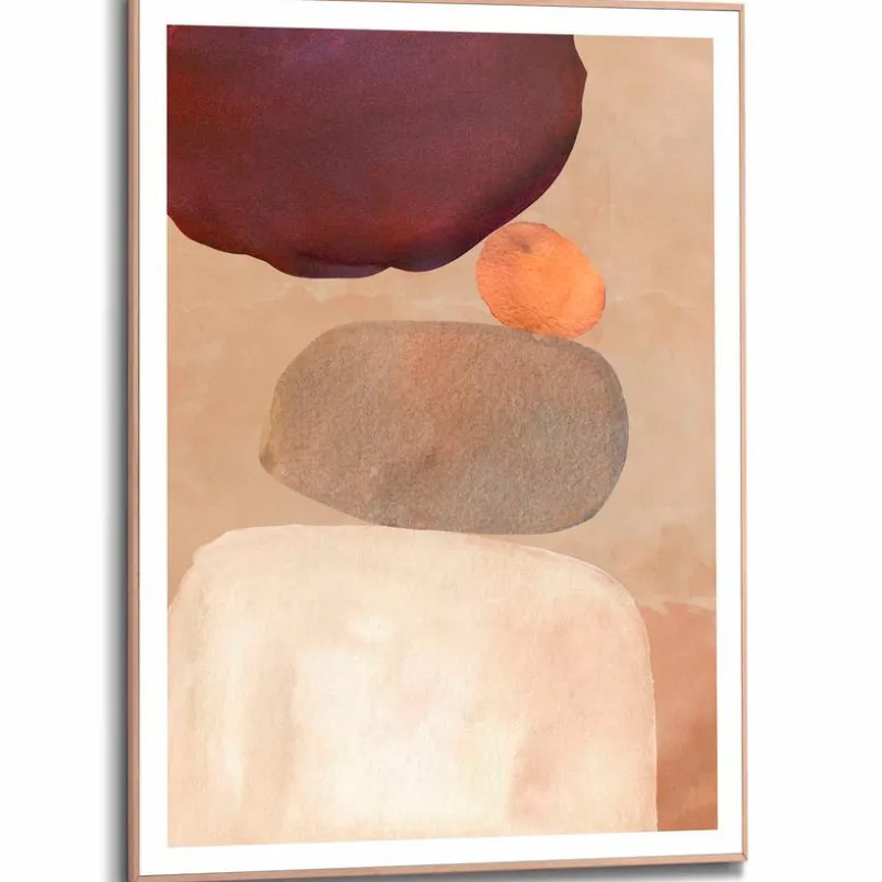 Bilder Mit Rahmen|Reinders Wandbild 50 x 70 cm Pebble Play Beige