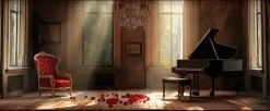 EUROART Bilder Mit Rahmen-Wandbild 50 x 120 cm Red Chair Rot