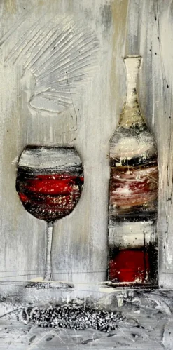 Wandbild 30 x 60 cm Red wine< Best