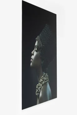 Bilder Ohne Rahmen|Bilder Nach Themen|KARE DESIGN Wandbild 100 x 150 cm Royal Headdress Profil Schwarz