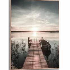 Bilder Mit Rahmen|Bilder Nach Themen|Reinders Wandbild 50 x 70 cm Scandic Jetty Blau