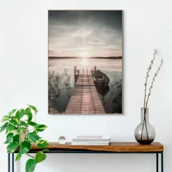 Bilder Mit Rahmen|Bilder Nach Themen|Reinders Wandbild 50 x 70 cm Scandic Jetty Blau