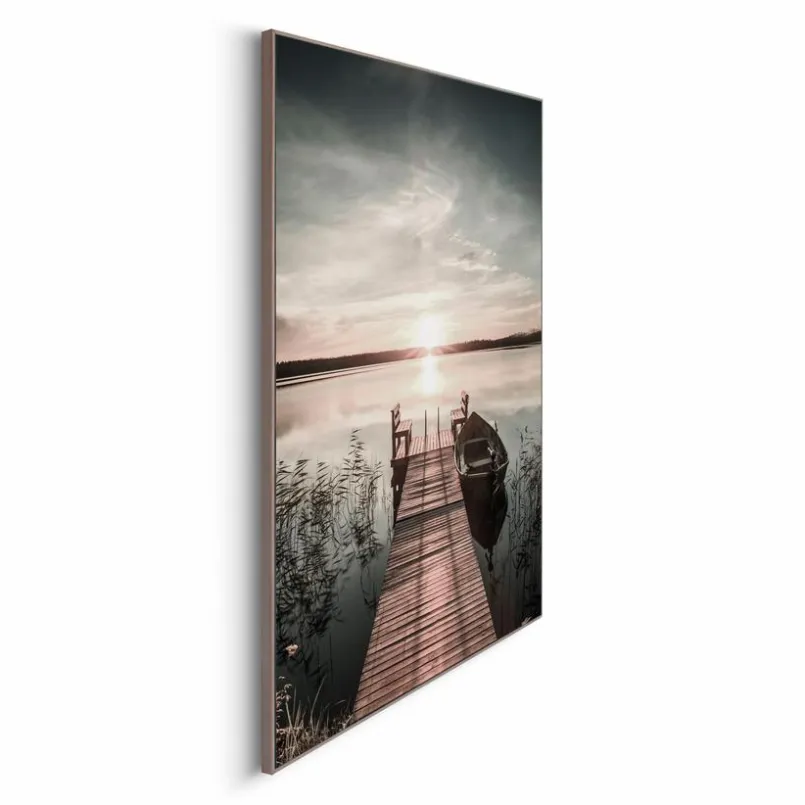 Bilder Mit Rahmen|Bilder Nach Themen|Reinders Wandbild 50 x 70 cm Scandic Jetty Blau