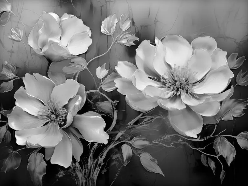 Wandbild 60 x 80 cm Shimmering Flowers II<EUROART Best