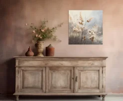 Wandbild 50 x 50 cm Soft Nature On Silver V<EUROART Online
