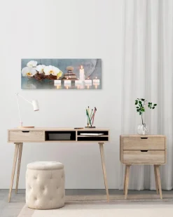 EUROART Bilder Nach Themen-Wandbild 30 x 80 cm Soft zen VIII Grau