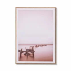 Bilder Mit Rahmen| Wandbild 50 x 70 cm Stehlen im Wasser Beige