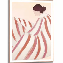 Reinders Bilder Mit Rahmen-Wandbild 50 x 70 cm Striped Figure Rosa