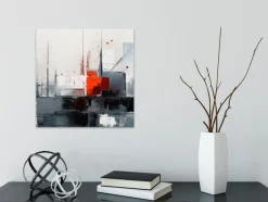 EUROART Bilder Ohne Rahmen-Wandbild 30 x 30 cm Strong Energy III Rot